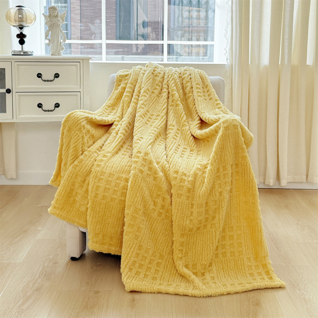 Plush Textured Throw Blanket Stornfield