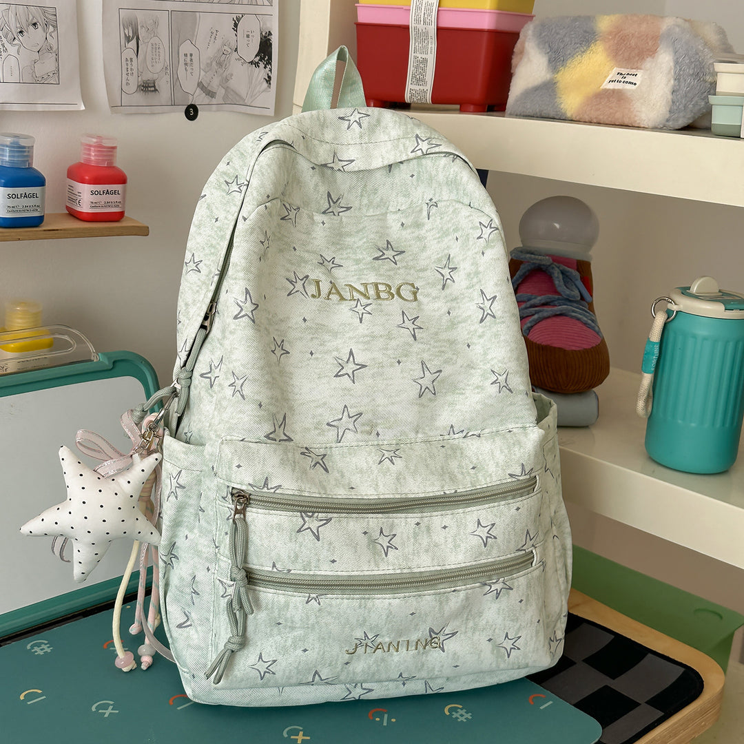 Star-Patterned School Backpack Stornfield