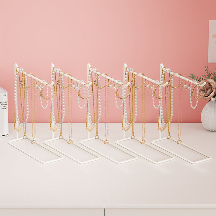 Metal T-Bar Jewelry Display Stand Pair