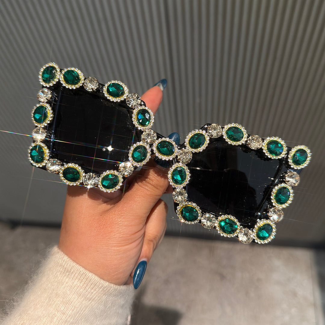 Ladies Glamorous Designer Sunglasses with Rhinestone-Embellished Frame Stornfield