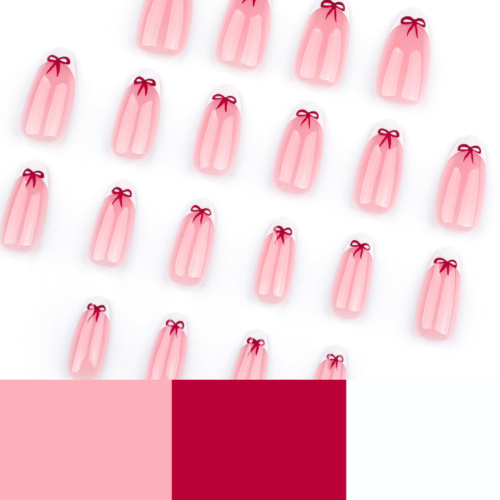 Elegant nail art with bow design Stornfield
