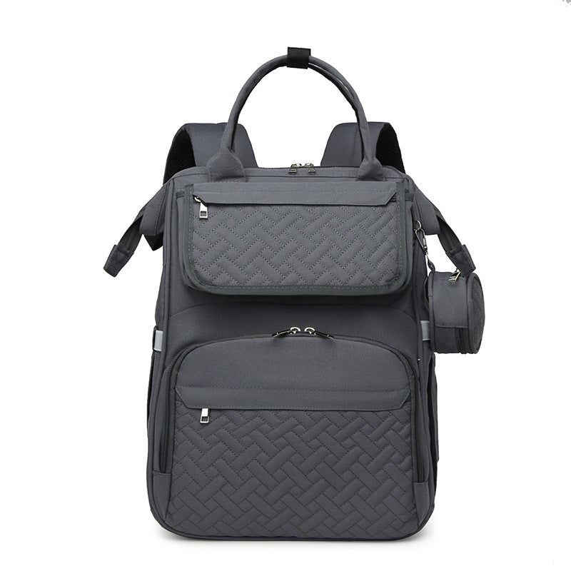 Multi-Functional Quilted Diaper and Travel Backpack Stornfield