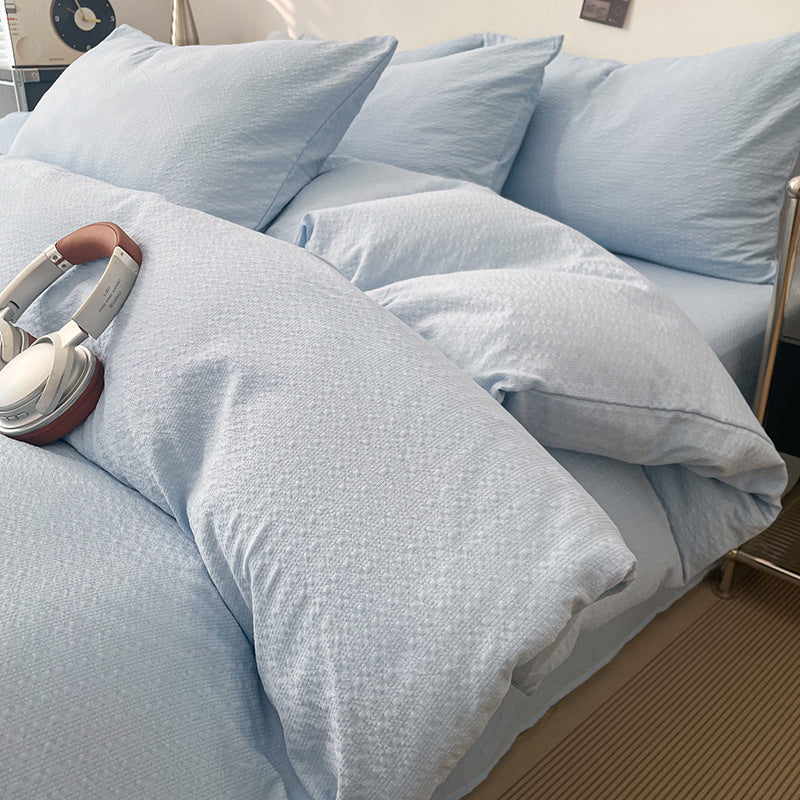 Textured Quilted Bedding Set