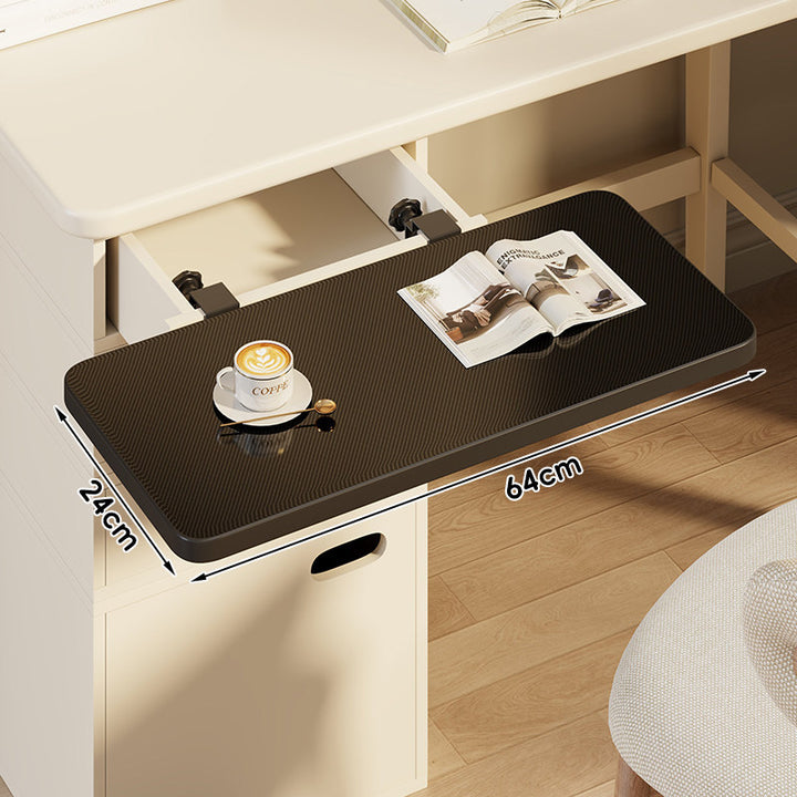 Clamp-On Wooden Desk Bridge Shelf Extension