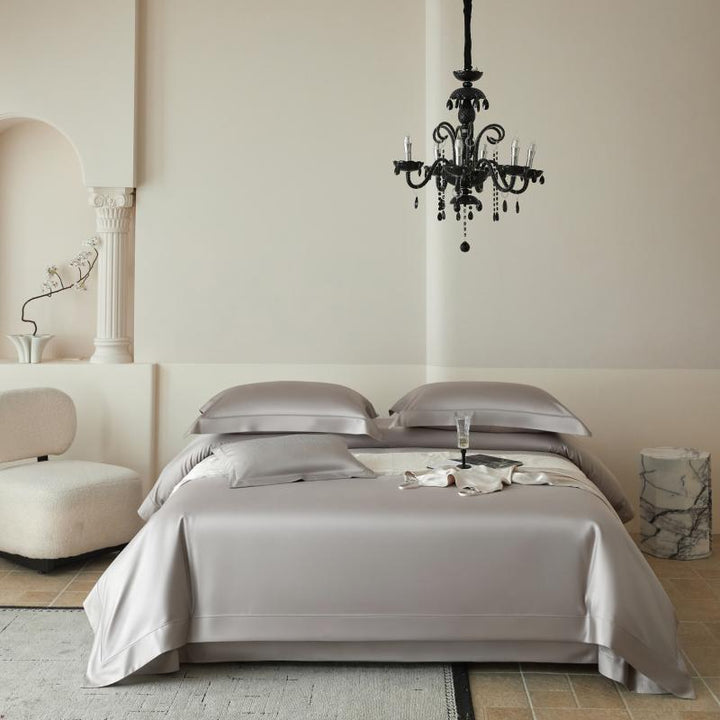 Silky Satin Duvet Ensemble with Hidden Closure and Breathable Microfiber Finish