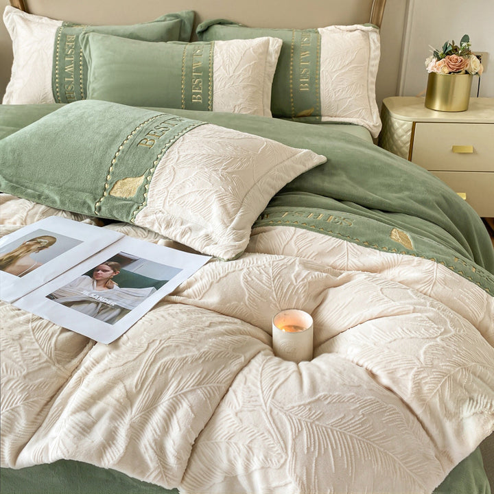 Plush Textured Duvet Cover Set