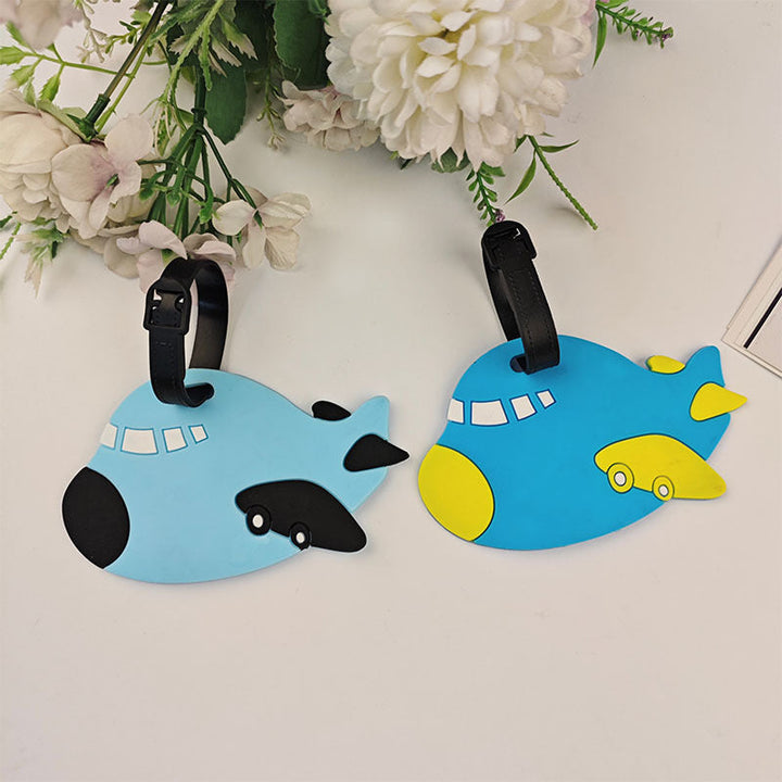 playful silicone airplane luggage tag with adjustable buckle strap Stornfield