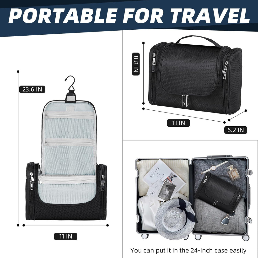Cosmetic organizer with hooks and multiple compartments Stornfield