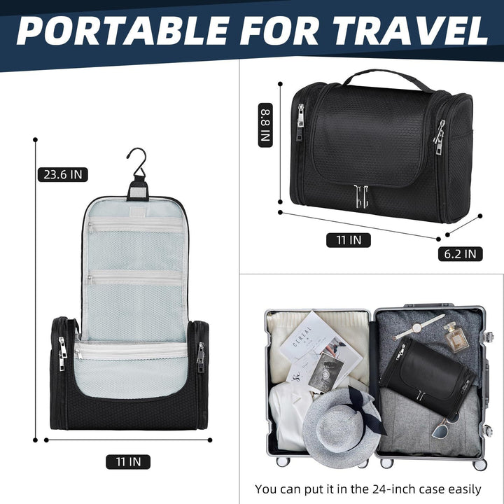 Cosmetic organizer with hooks and multiple compartments Stornfield