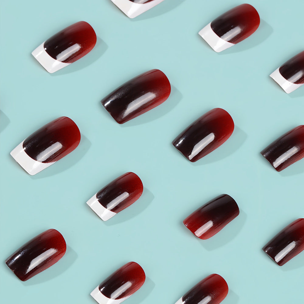 Elegant French Tip Artificial Nails Stornfield