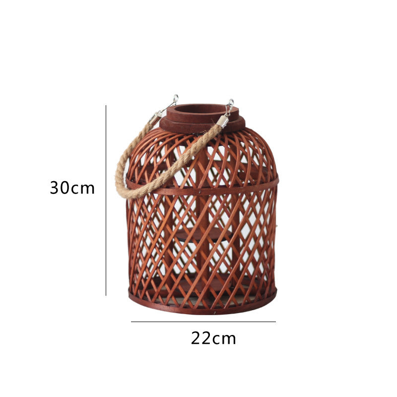 Decorative lantern made of braided material Stornfield