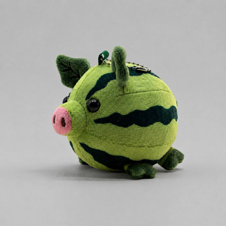 Round Camouflage Pig Plush Collectible Soft Toy with Leaf-Shaped Ears Stornfield