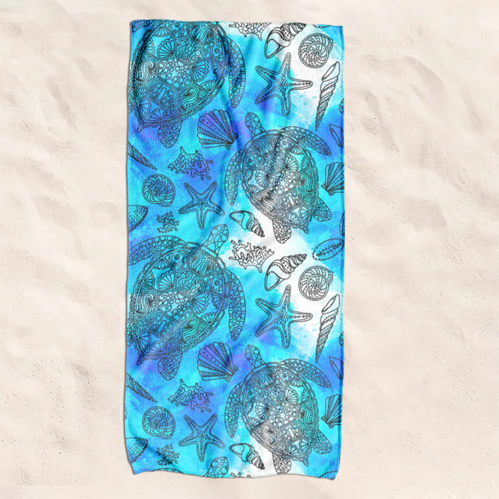 Beach towel with creative turtle pattern Stornfield