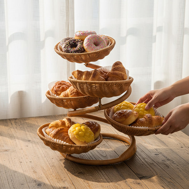 Multi-Tiered Wicker Fruit Stand Stornfield