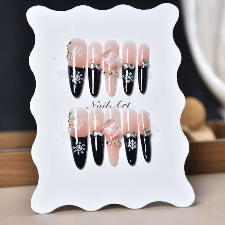 Artistic Long Stiletto Press-On Nails Stornfield
