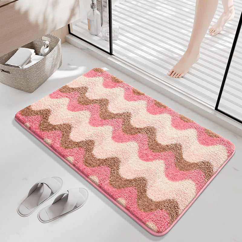 Zigzag Pattern Bath Mat