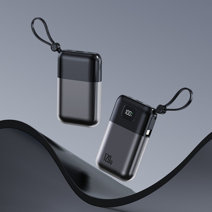 Portable power bank with powerful fast charging cable and integrated LED display Stornfield