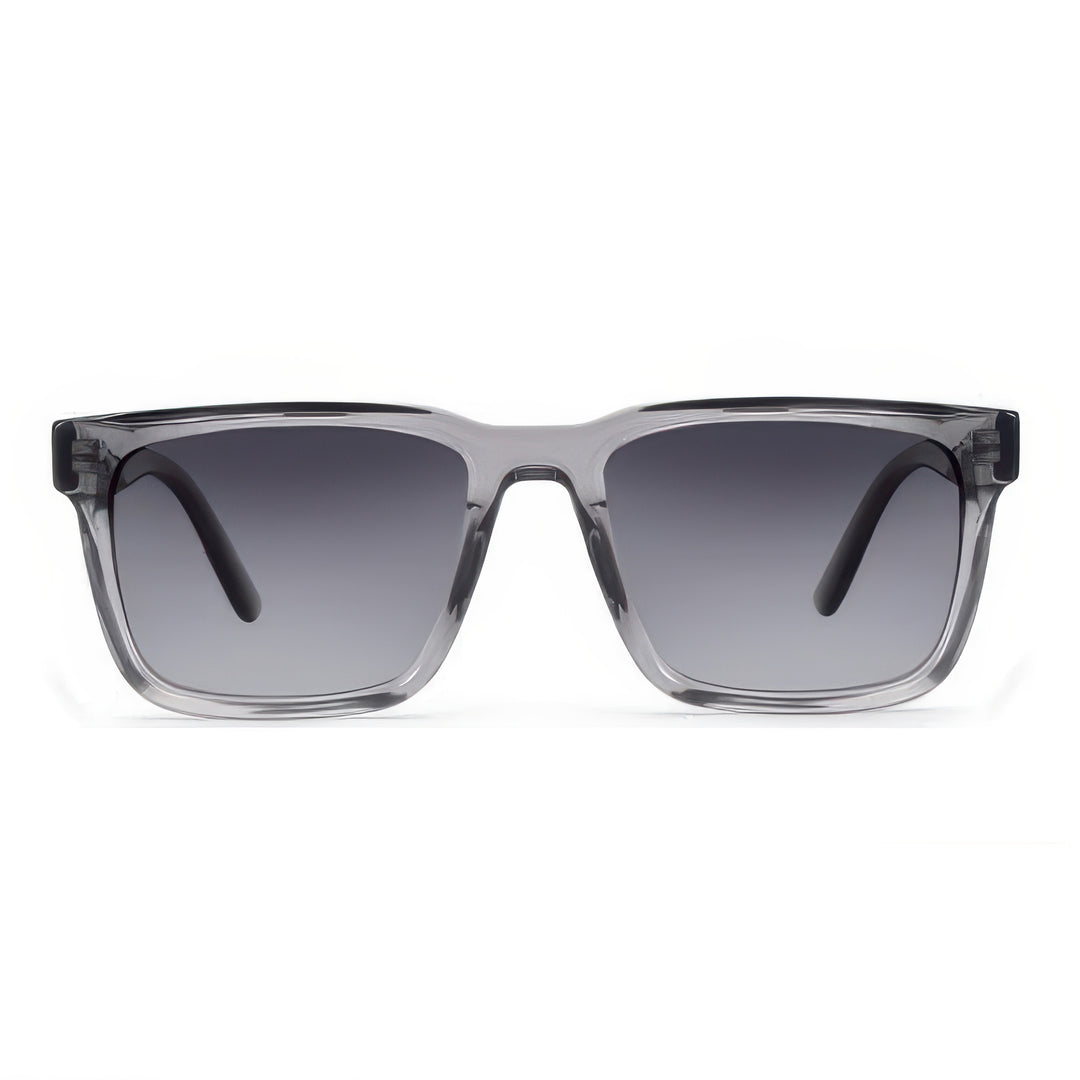 Women's fashionable sunglasses with clear plastic frame and multifunctional lenses Stornfield