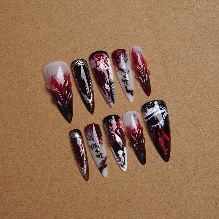 Exclusive artificial nails with floral design Stornfield