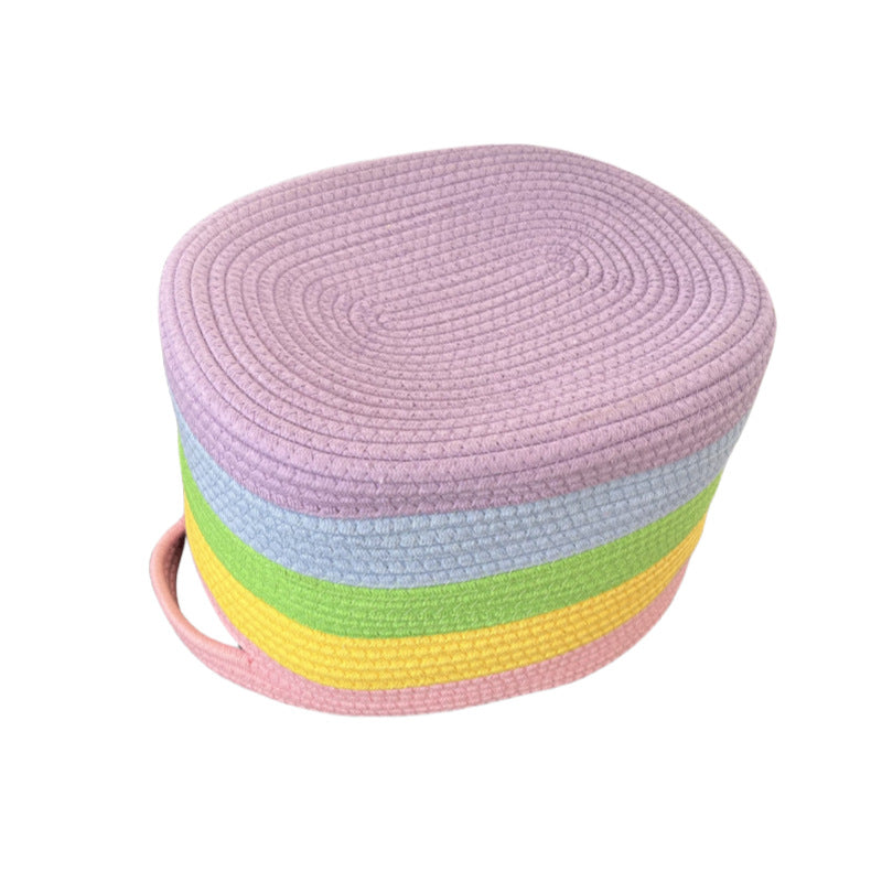 Women's storage basket with colorful stripes Stornfield