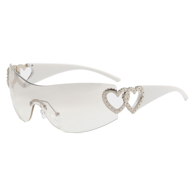 Ladies Fashion Sunglasses with Heart Applications Stornfield