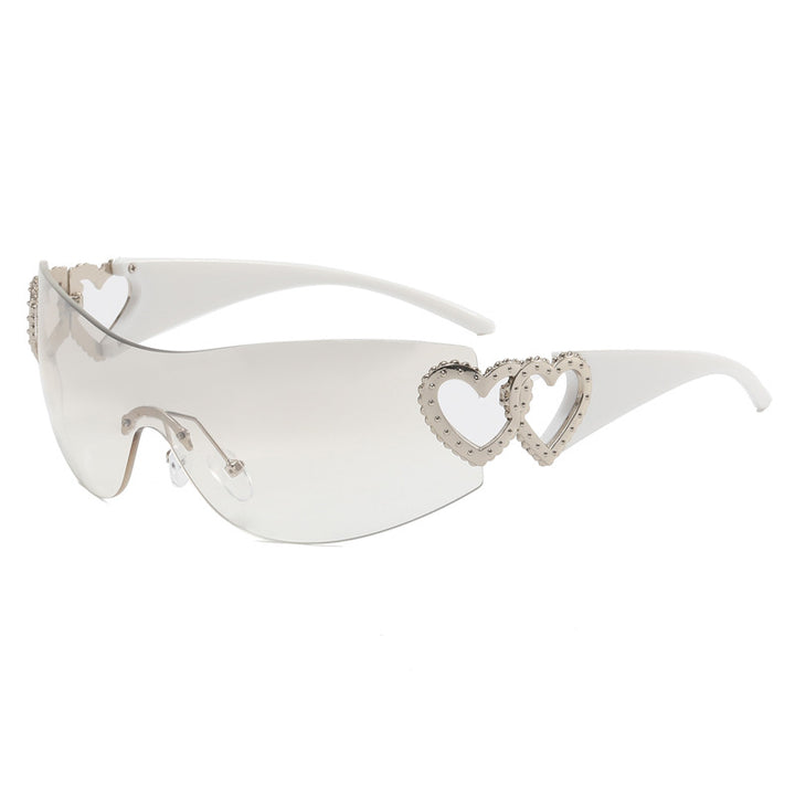 Ladies Fashion Sunglasses with Heart Applications Stornfield