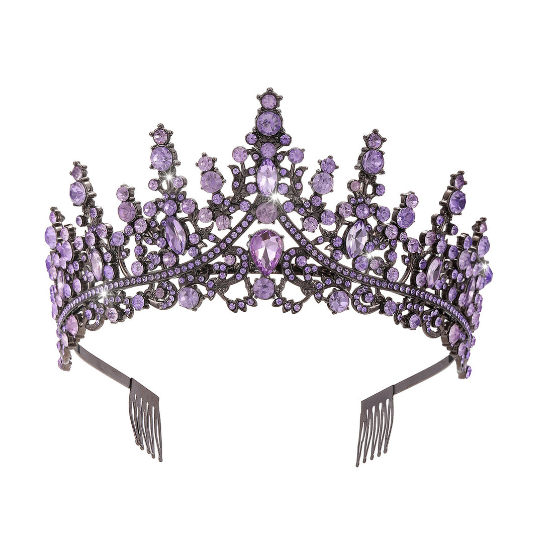 Ladies Opulent Tiara with Black Crystal Detailing Stornfield