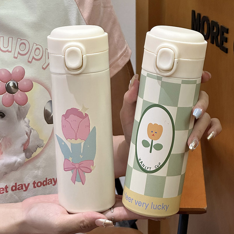 Ladies Insulated Bottle with Cute Floral Pattern Stornfield