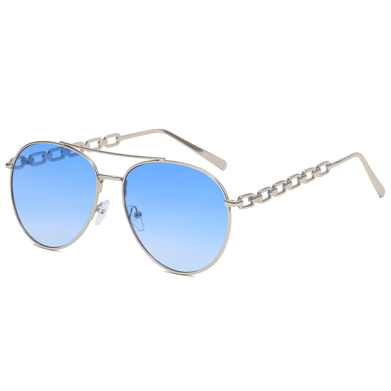 Women's Oversized Sunglasses with Fashionable Chain Frame Stornfield