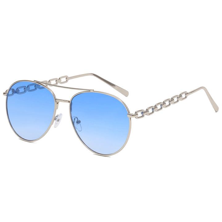 Women's Oversized Sunglasses with Fashionable Chain Frame Stornfield