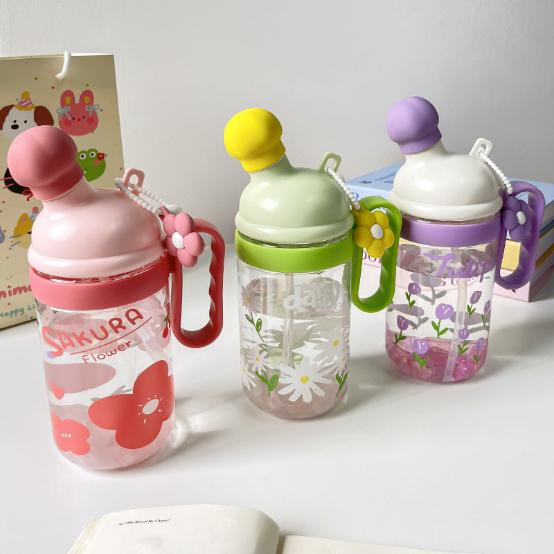 Women's practical and decorative drinking bottle with silicone lid Stornfield