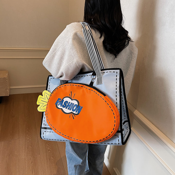 Creative Graphic Print Tote Bag