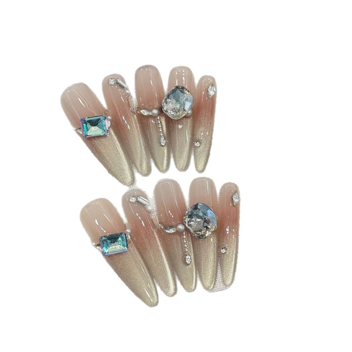 Luxury Rhinestone-Embellished Press-On Nail Set