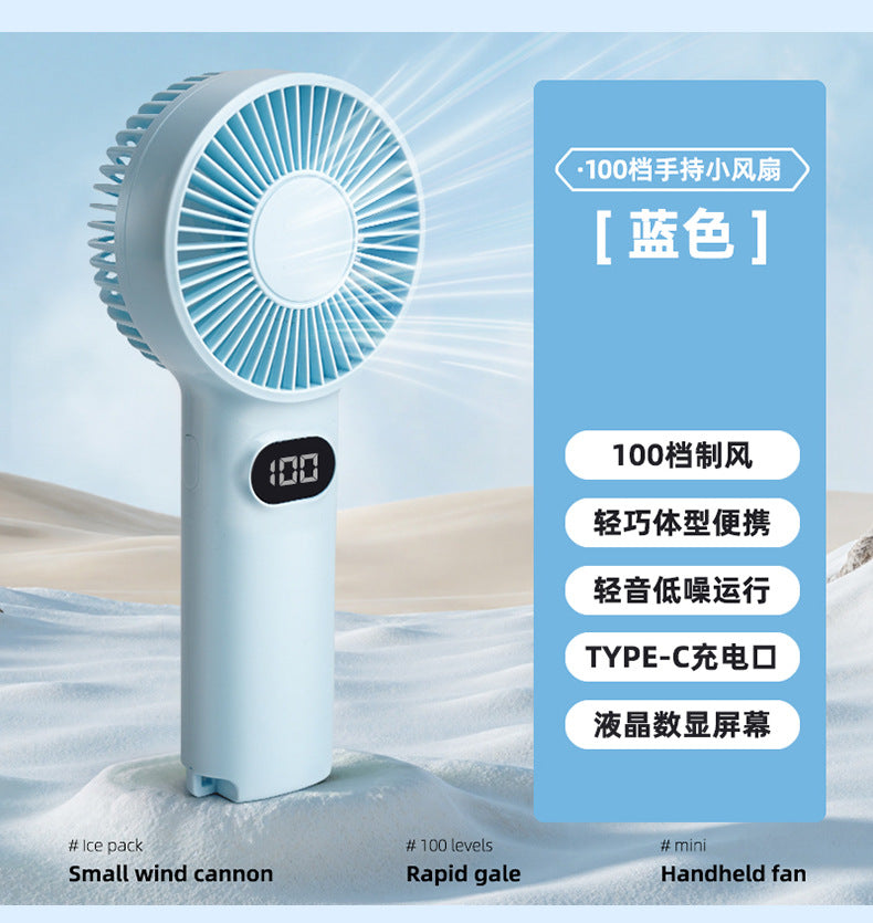 Ladies portable mini fan with 100 speed levels and LCD display Stornfield
