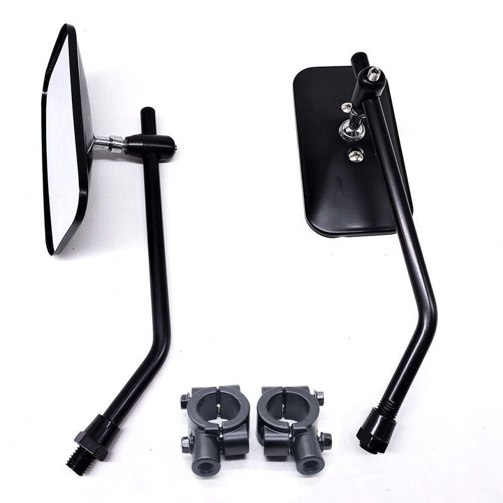 adjustable chrome motorcycle handlebar rearview mirrors with universal clamp mounts Stornfield