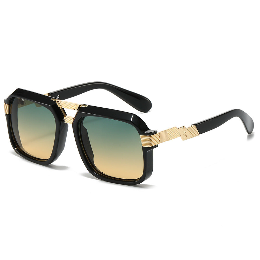Oversized Square Sunglasses with Metallic Detailing Stornfield