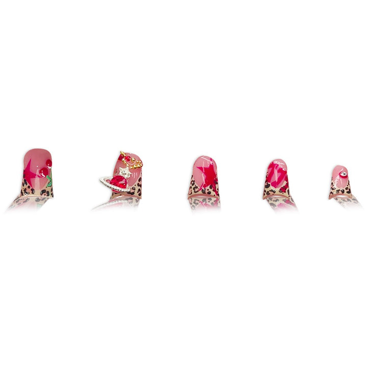 Artistic Leopard Print Press-On Nail Art Stornfield
