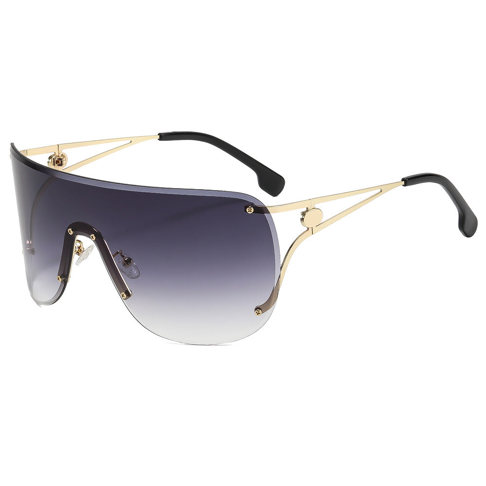 Women's visor-style sunglasses with elegant metal frame Stornfield
