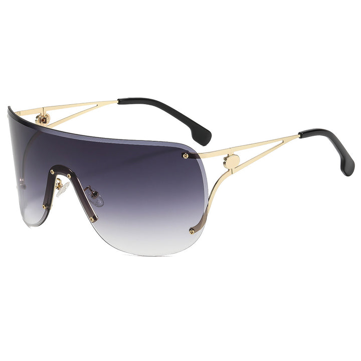 Women's visor-style sunglasses with elegant metal frame Stornfield