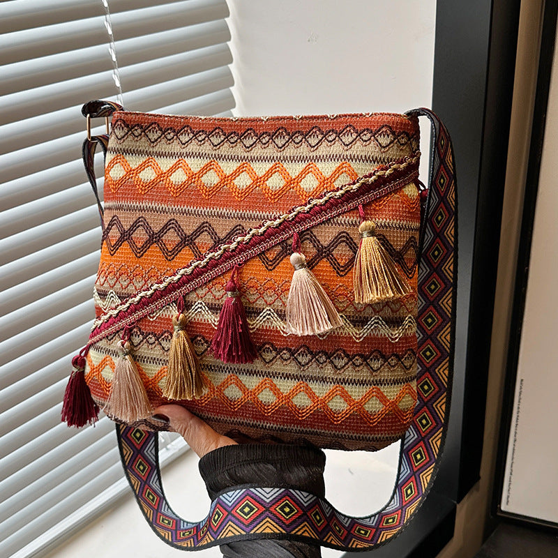 Decorative Embroidered Shoulder Bag