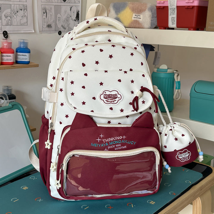 Stylish Water-Resistant Star-Patterned Backpack Stornfield