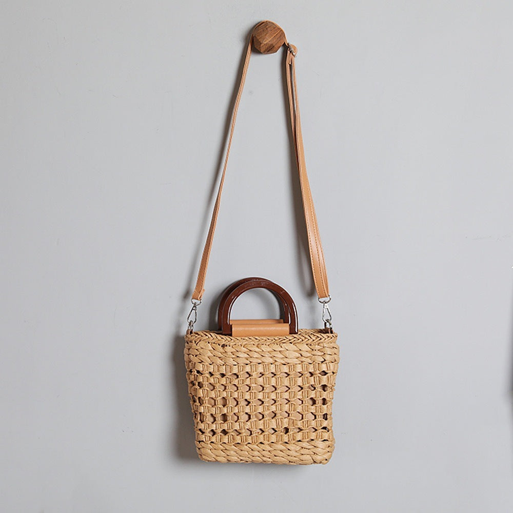 Handbag with Removable Shoulder Strap and Faux Leather Elements Stornfield