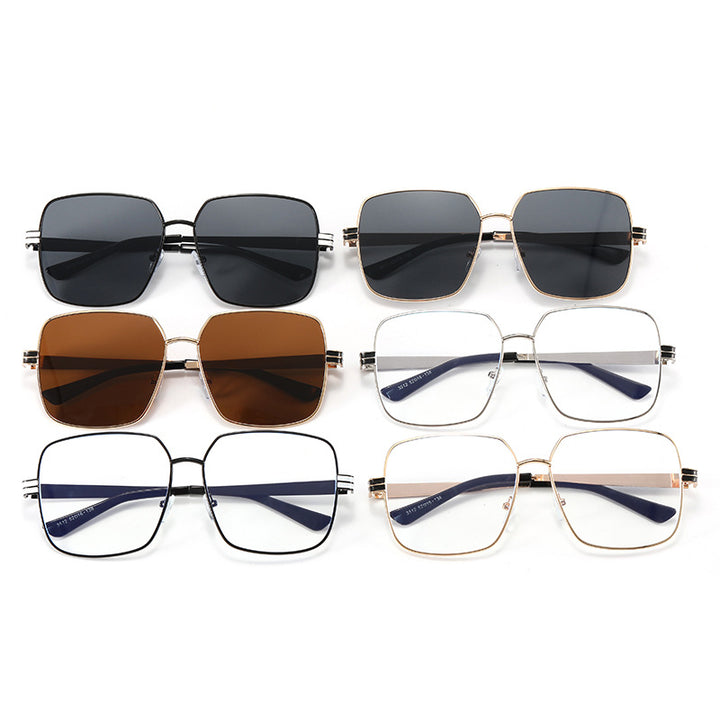 Women's fashionable square glasses with delicate metal frame Stornfield