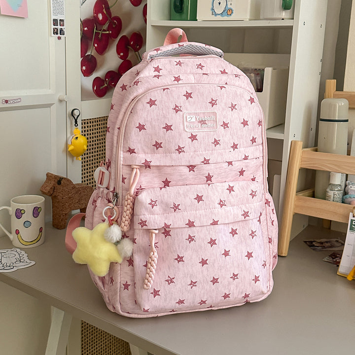 Star-Patterned Stylish Backpack Stornfield