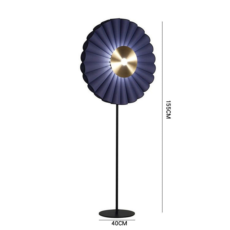 Elegant Decorative Floor Lamp with Pleated Design