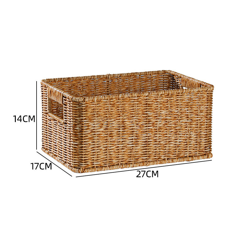 Handcrafted Rectangular Wicker Storage Bin Stornfield