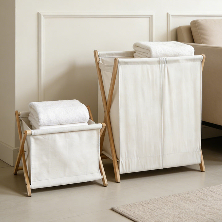 Laundry basket with practical folding mechanism Stornfield