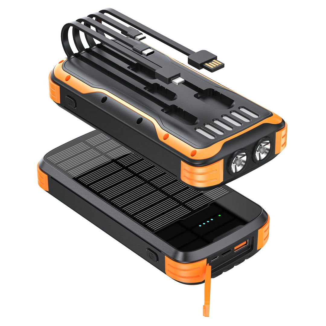 Solar Powerbank with Integrated LED Light and Multiple Charging Ports Stornfield