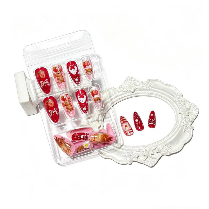 Cat-Themed Artistic Press-On Nail Set Stornfield