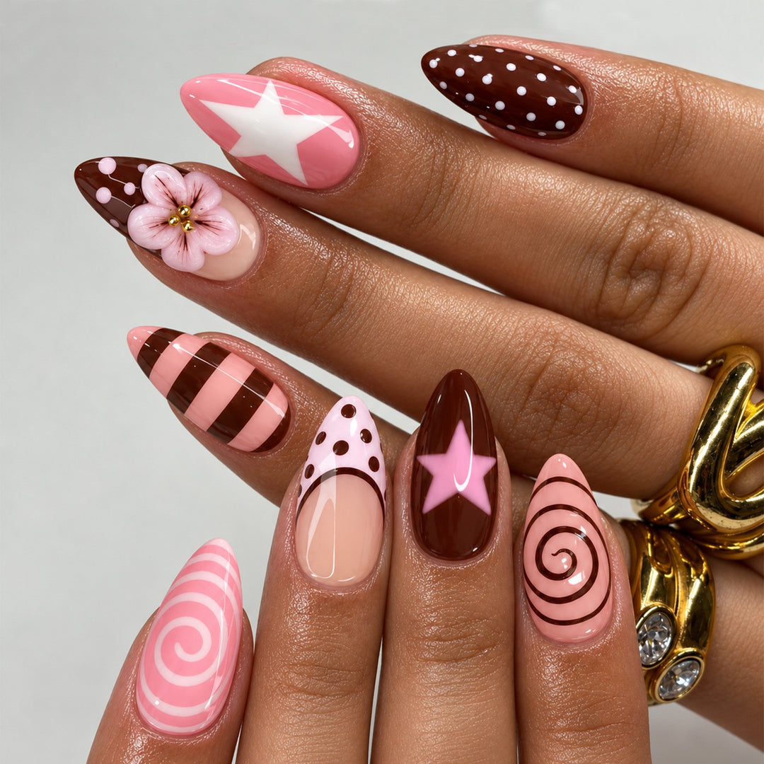 Nail art set with creative patterns and unique designs Stornfield